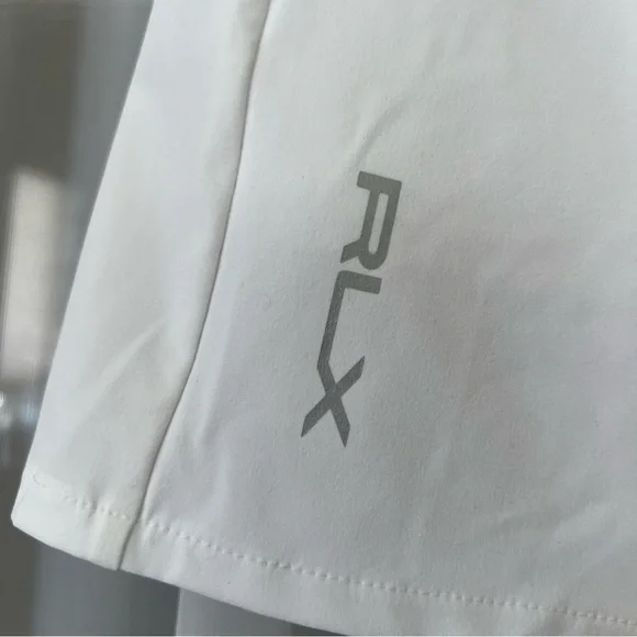 NWT RLX Ralph Lauren White Mini Pleated Tennis Skirt Skort Women's Sz L - Picture 3 of 12